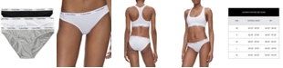 Calvin Klein Women's Carousel Cotton 3-Pack Bikini Underwear QD3588